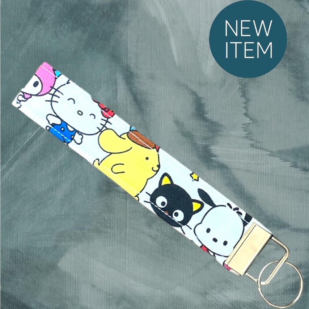 Sanrio Hello Kitty Keroppi Pochacco Chococat Wristlet Keychain Keyfob holder